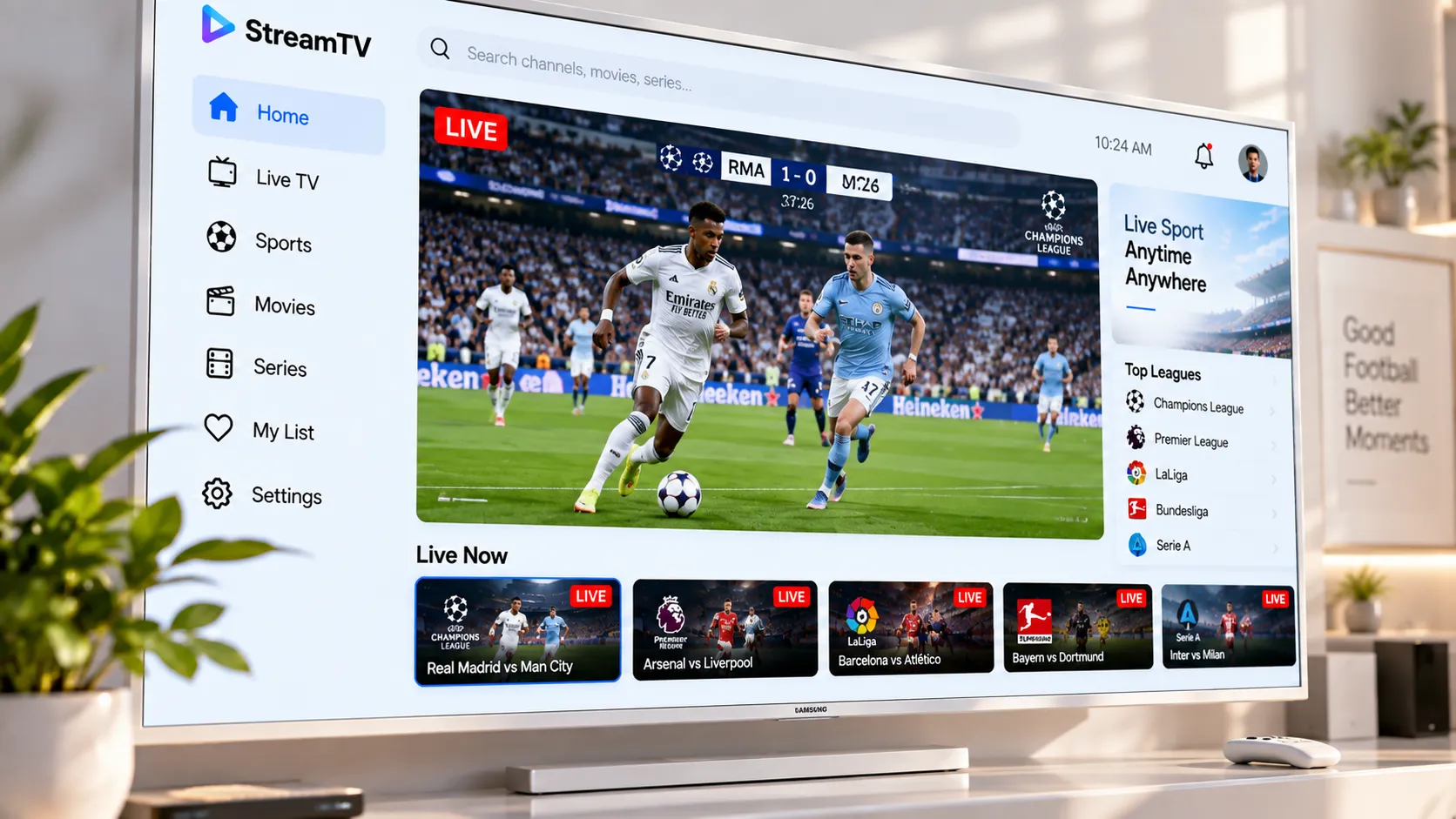FRITZ!Box Benutzeroberfläche mit hervorgehobenen Netzwerk- und WLAN-Einstellungen für IPTV-Optimierung